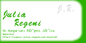 julia regeni business card